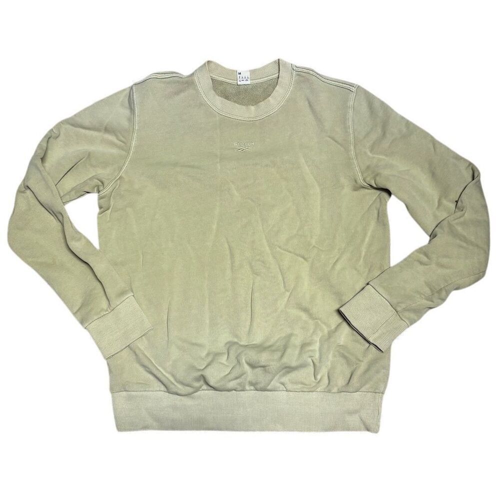 Vintage Reebok Men's‎ Crewneck Sweatshirt Medium Light Green Long Sleeve Casual